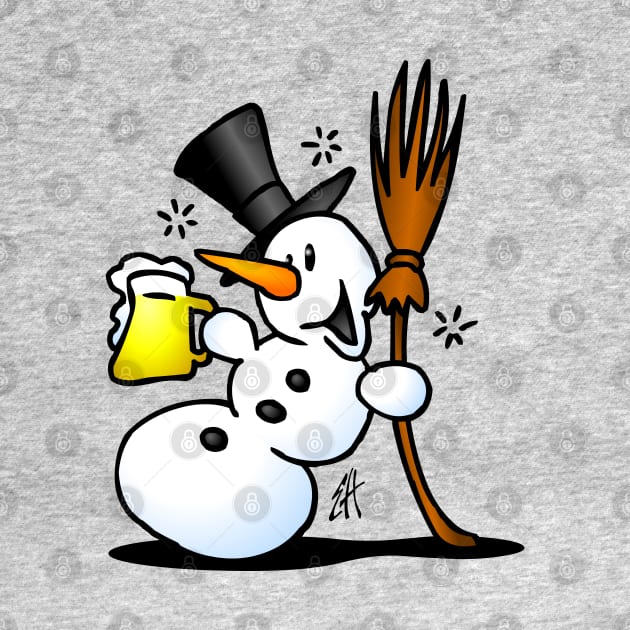 Snowman drinking by Cardvibes